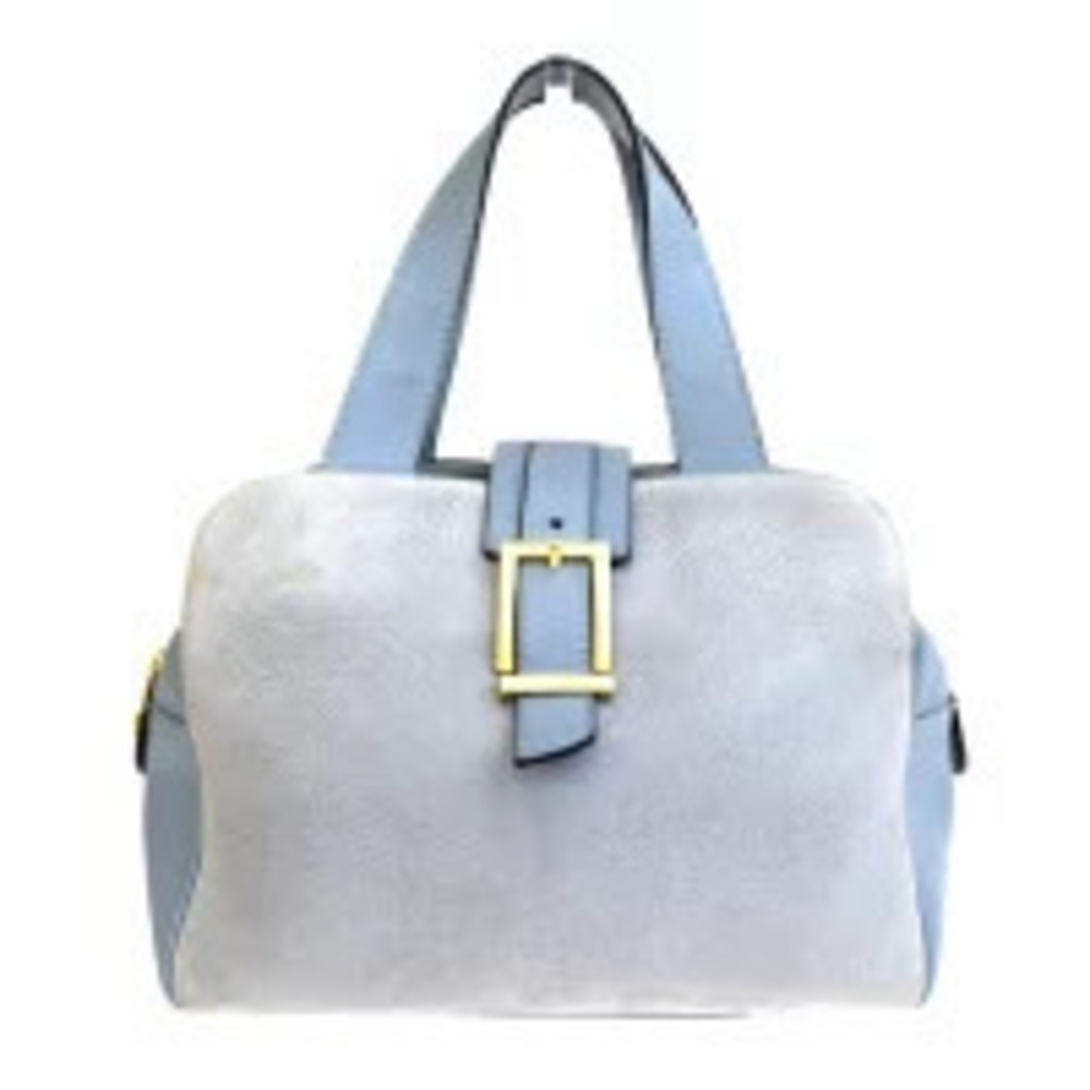 Celine Handbag Blue Suede Leather